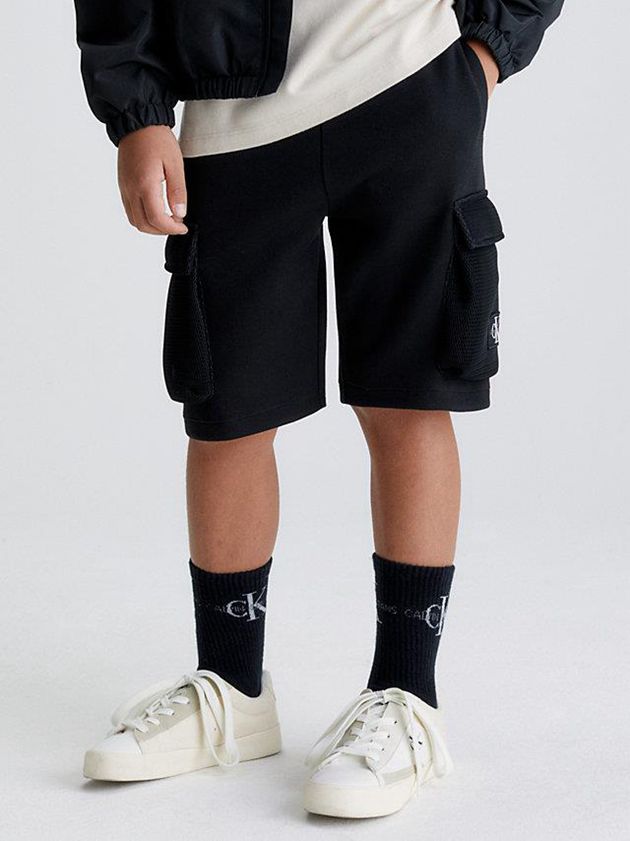 Calvin Klein USA Cargo Boys Shorts Black 5432198-DO